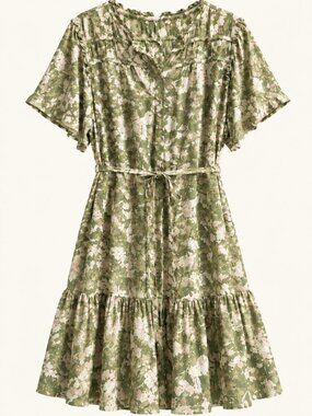FAT FACE Floral Tiered Midi Dress
